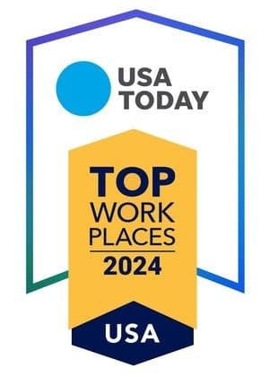 Award Ribbon for inclusion in USA Today's Top Work Places of 2024