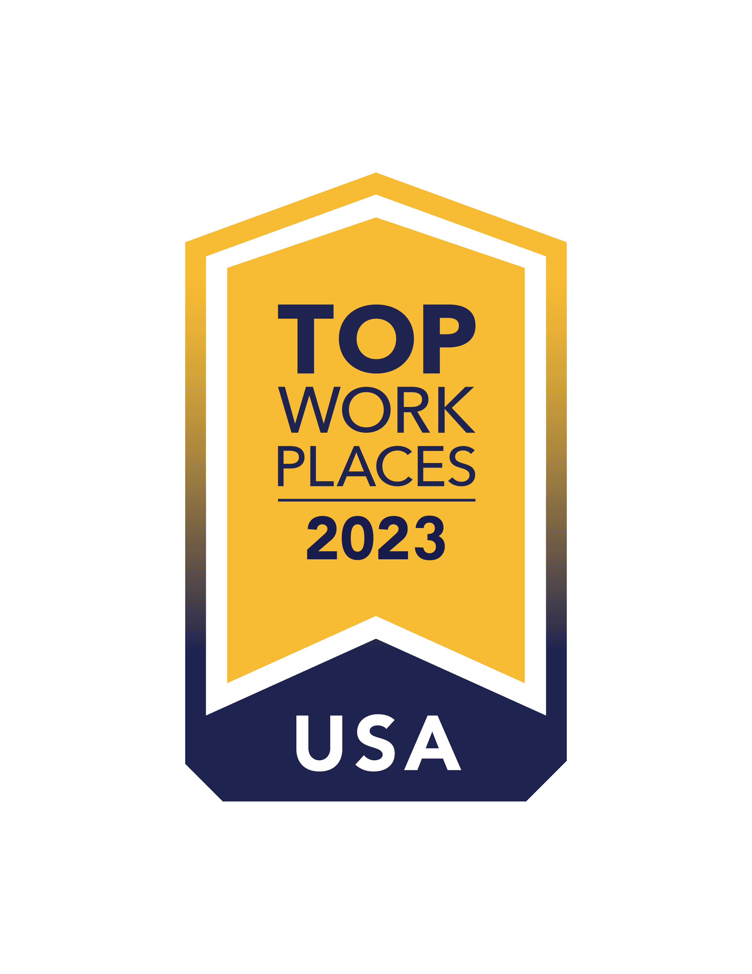 Award Ribbon for inclusion in USA Today's Top Work Places of 2023