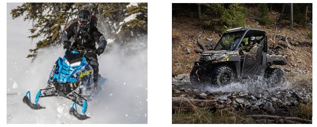 Polaris products of snowmobile and off-road vehicle